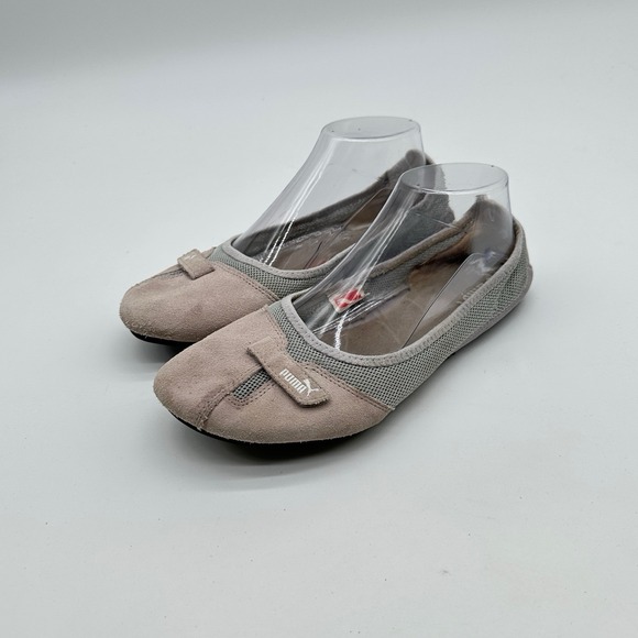 Puma Shoes - Puma Sabadella Ballerina Flats Suede Mesh Womens 9.5 Purple Pink Gray Gorpcore